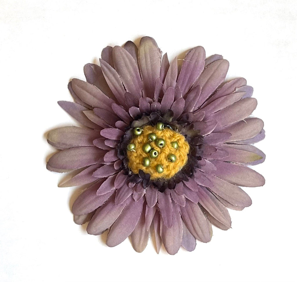oversized flower clip | purple