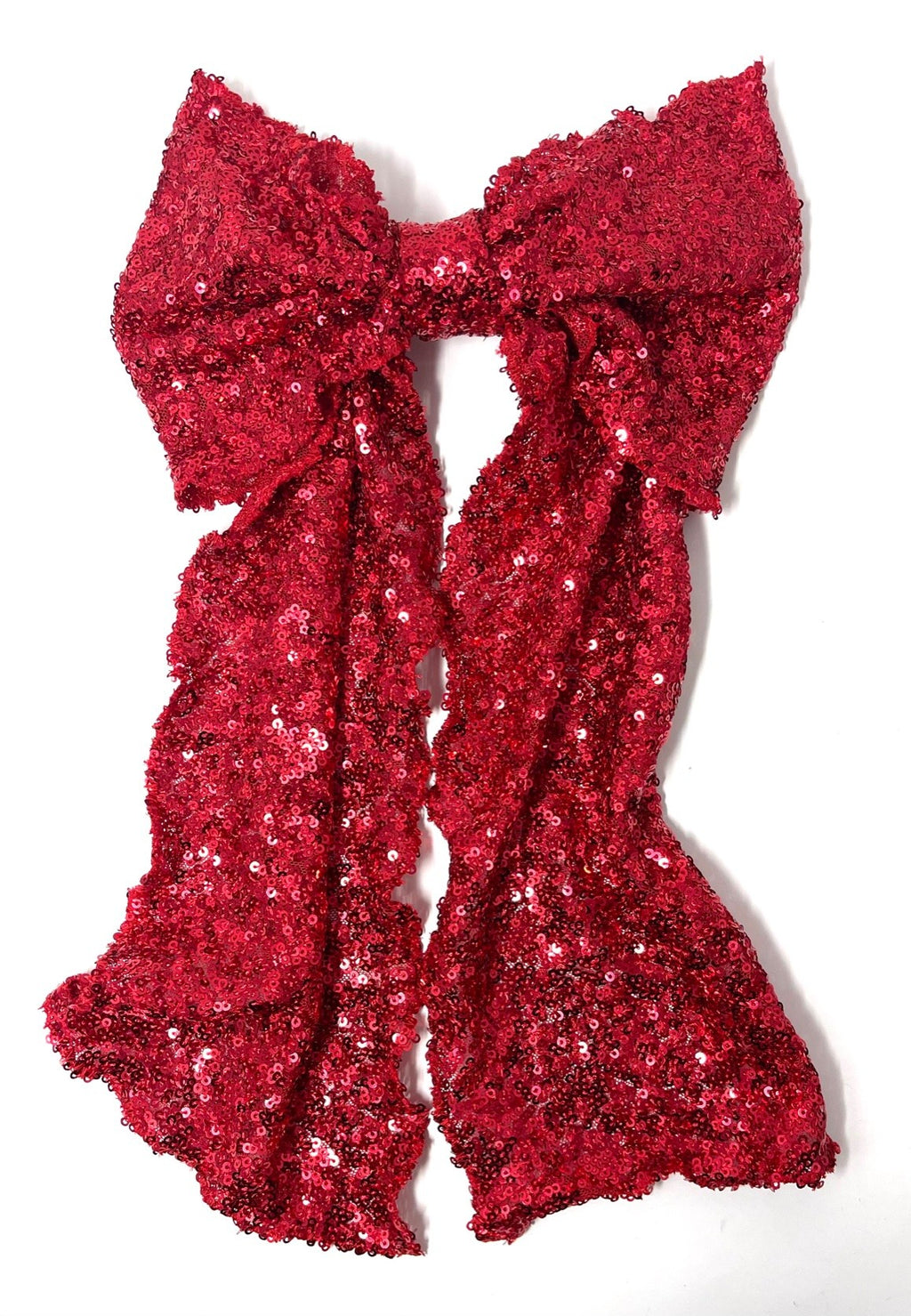 sequin bow | red