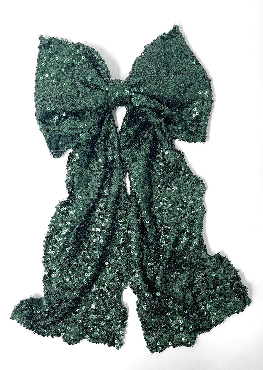 sequin bow | green