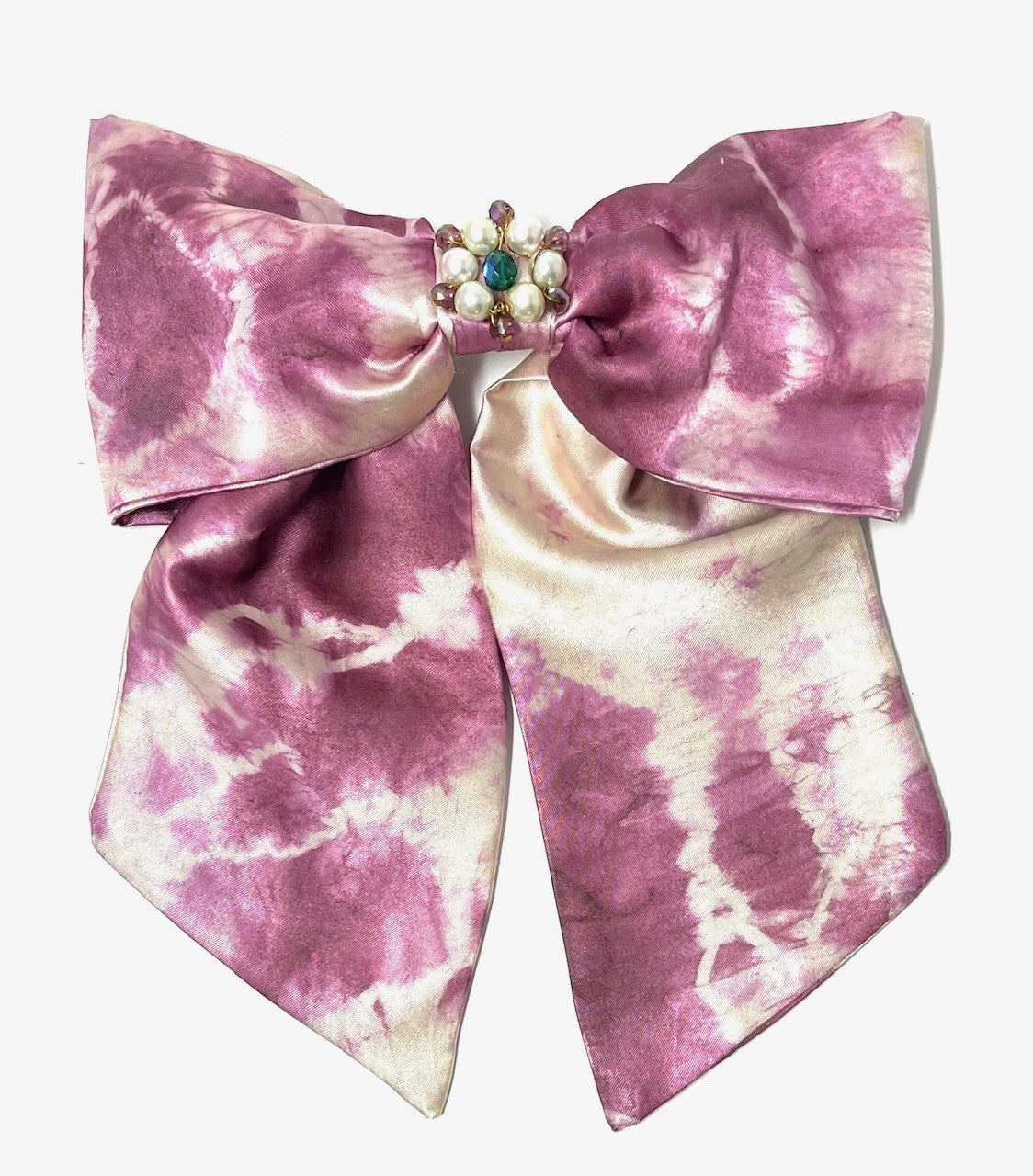 shibori silk bow